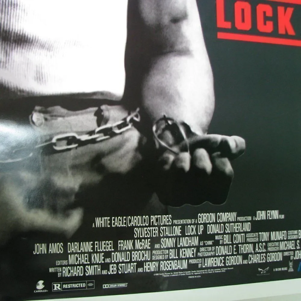 Vintage Lock Up Sylvester Stallone Movie Poster